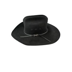 Bailey Stampede Cowboy Hat Size 7 100% Wool Canyon Black USA Made Rodeo Western